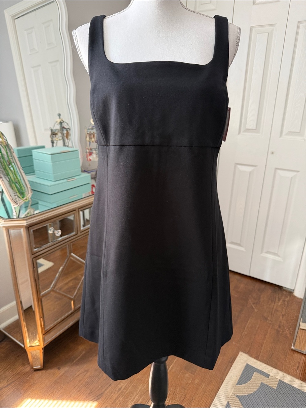 SPANX Classic Black Square-Neck Women's Dress Med ❤️
